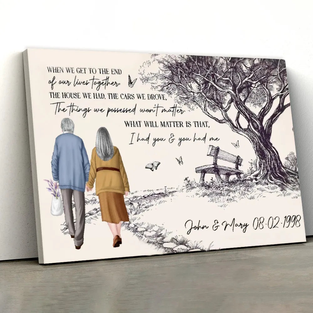 Personalized Couple Canvas Art for Seniors - Sentimental Anniversary Gift Poster or Canvas MagicInPrints