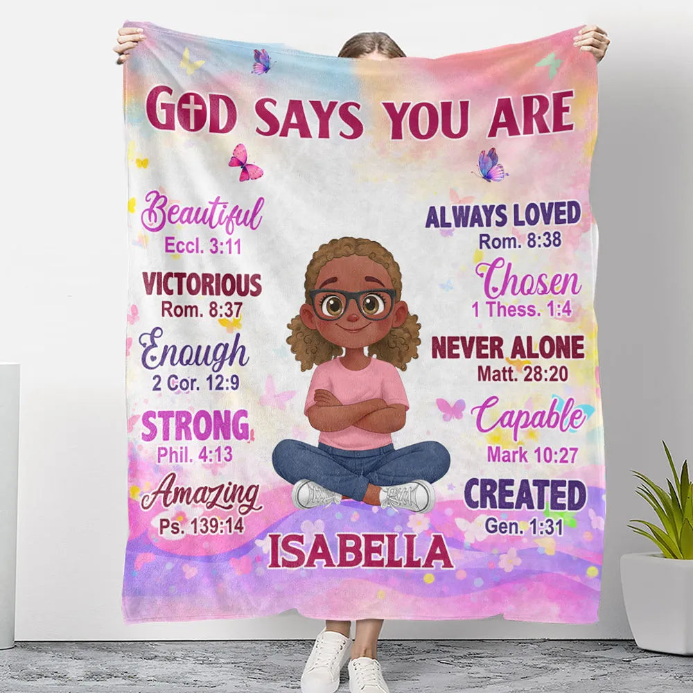 Personalized Inspirational Blanket for Girls - Faith and Encouragement Gift Blanket MagicInPrints