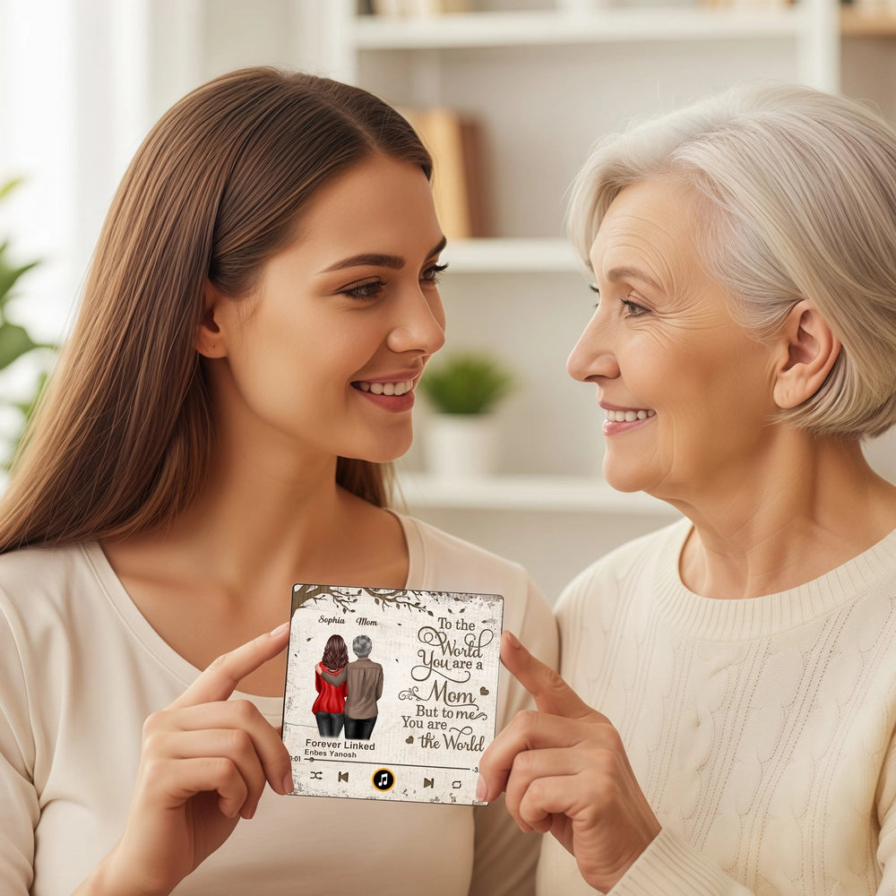 Personalized Music Plaque for Mom - Sentimental Gift for Mother's Day or Birthday Fridge Magnet MagicInPrints
