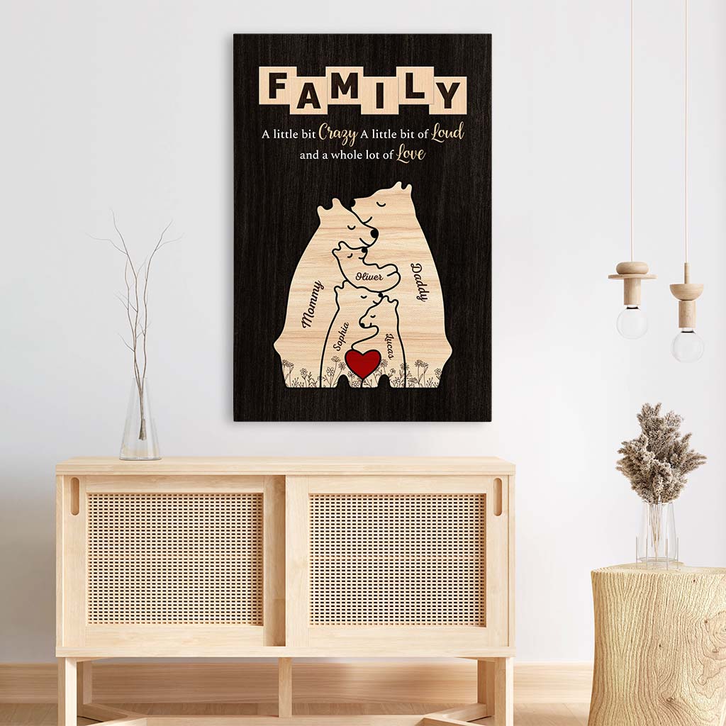 Personalized Family Bear Wall Art for Home Decor - Sentimental Gift Poster or Canvas MagicInPrints
