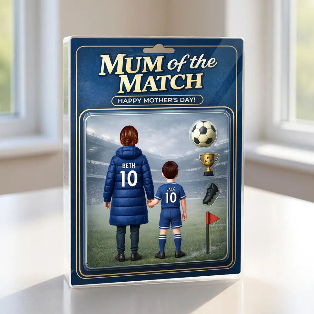 Personalized Mum of the Match Figurine for Mother's Day - Custom Soccer Gift Plaque MagicInPrints