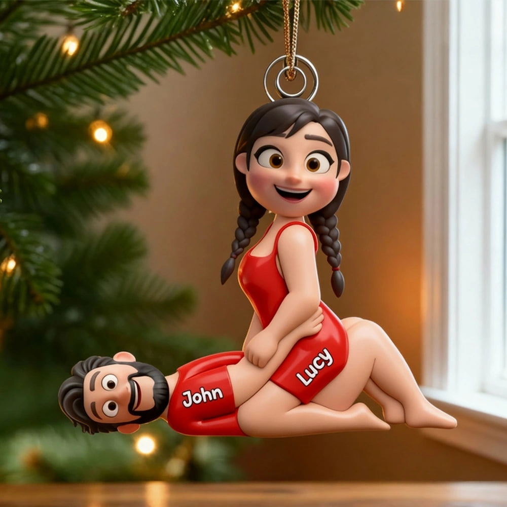 Custom Couple Christmas Ornament - Personalized Funny Gift for Couples Ornament MagicInPrints