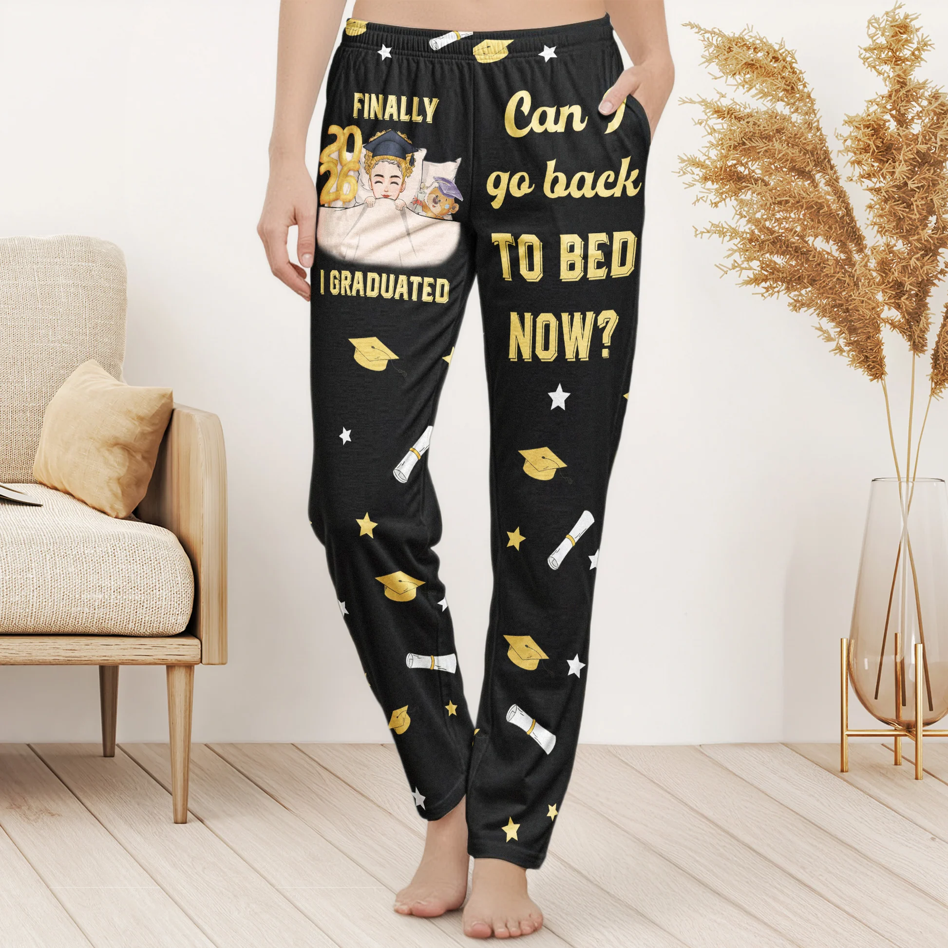 Custom Graduation Pajama Pants for Graduates - Fun Sleepwear Gift Pants MagicInPrints