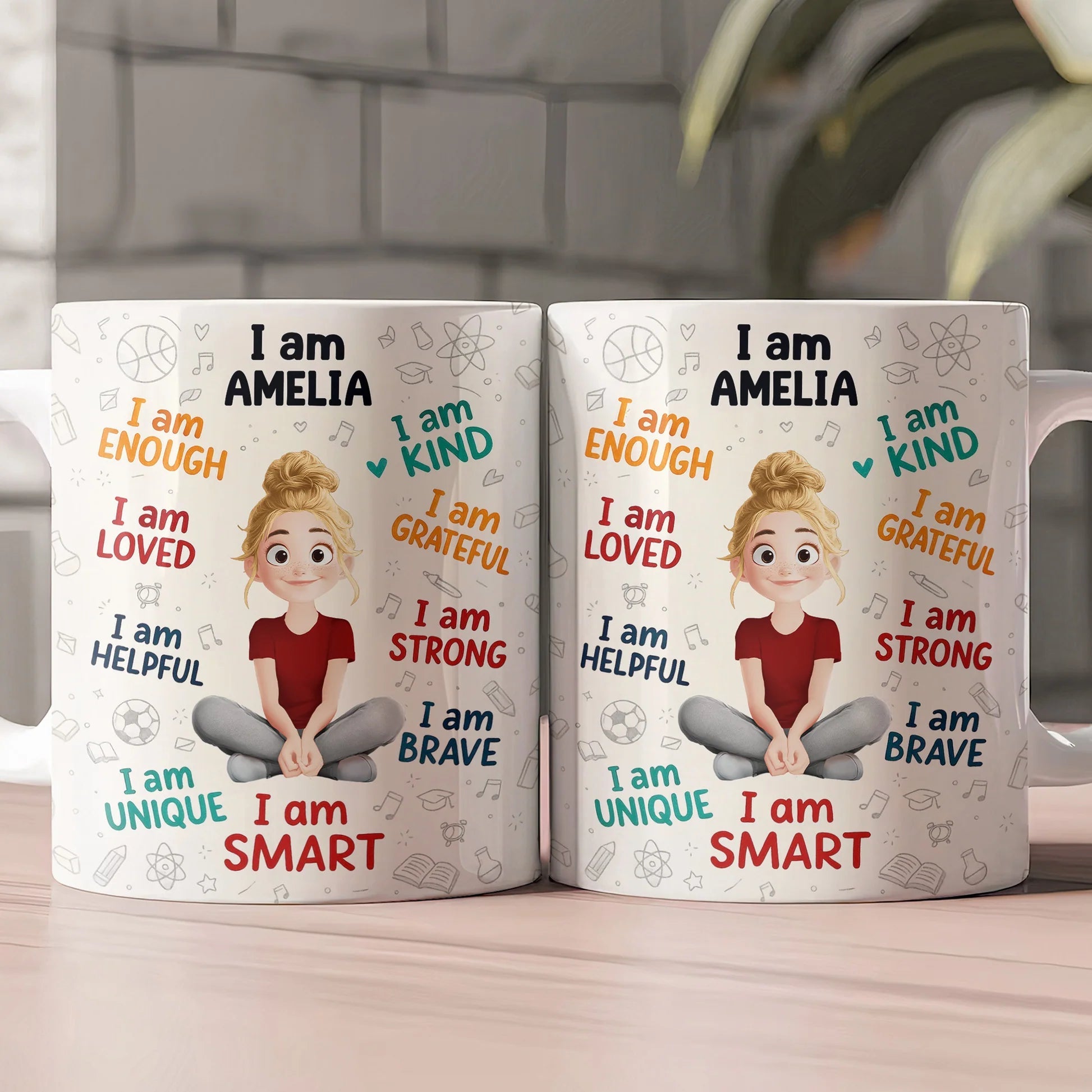 Personalized Inspirational Mug for Kids - Positive Affirmations Gift Cup MagicInPrints