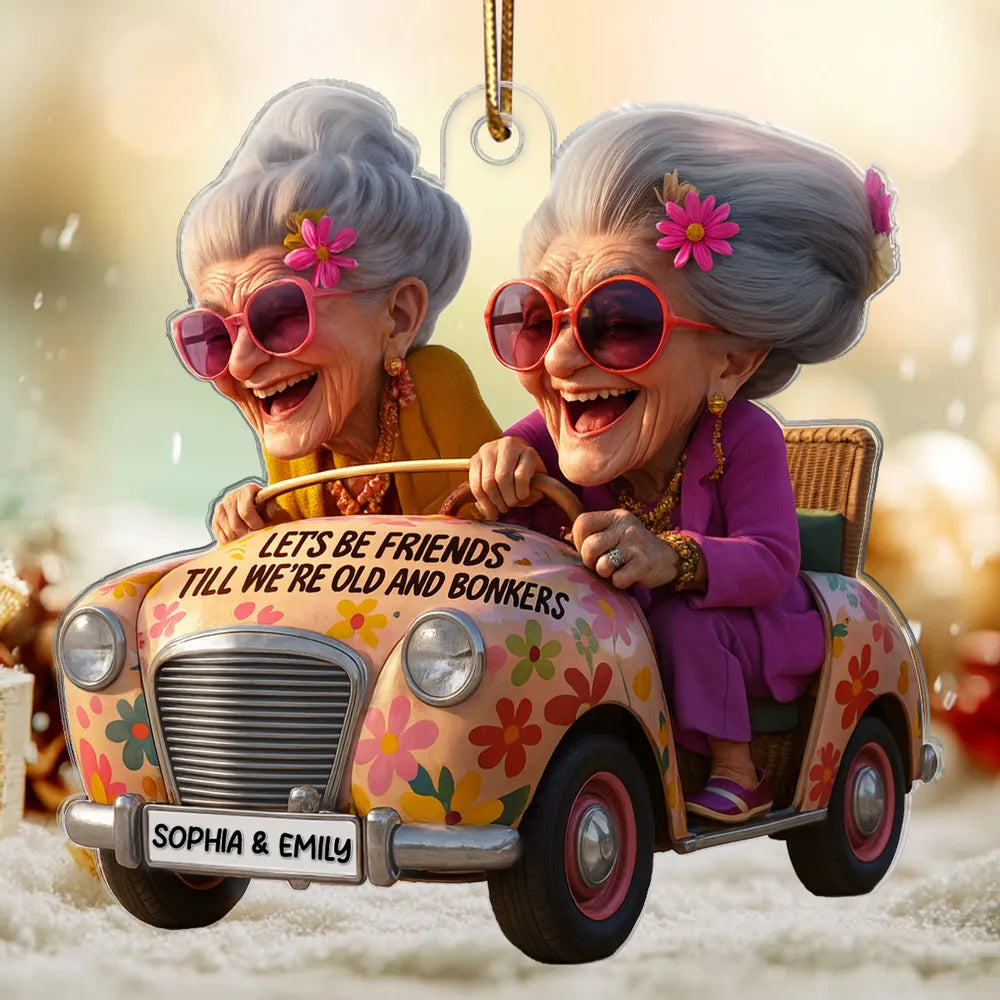 Personalized Funny Friends Ornament for Seniors - Christmas Gift Ornament MagicInPrints