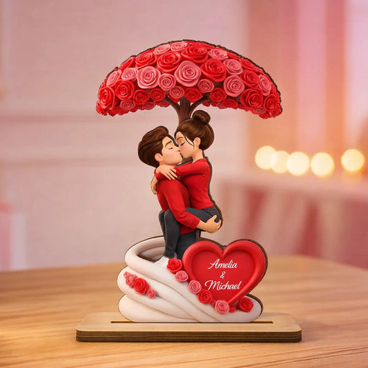 Personalized Romantic Couple Figurine for Lovers - Valentine's Day Gift Plaque MagicInPrints