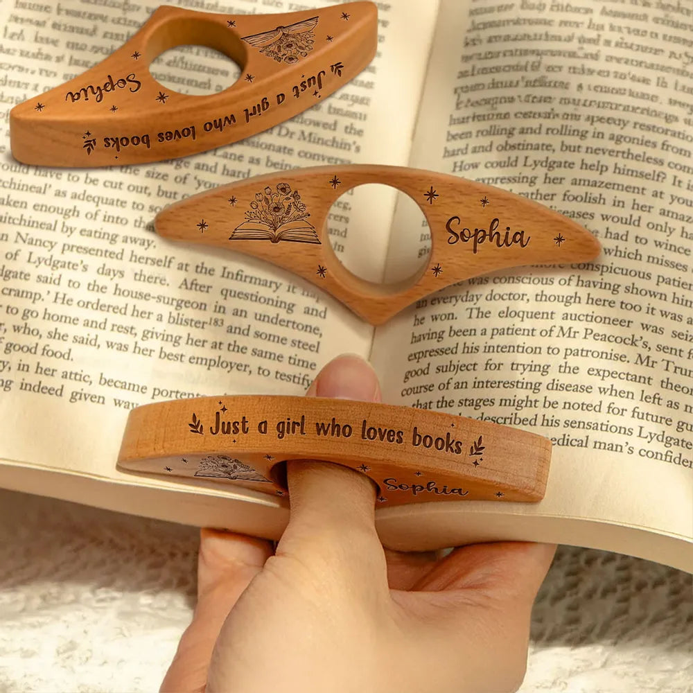 Personalized Wooden Book Page Holder for Book Lovers - Gift for Readers Stationery MagicInPrints