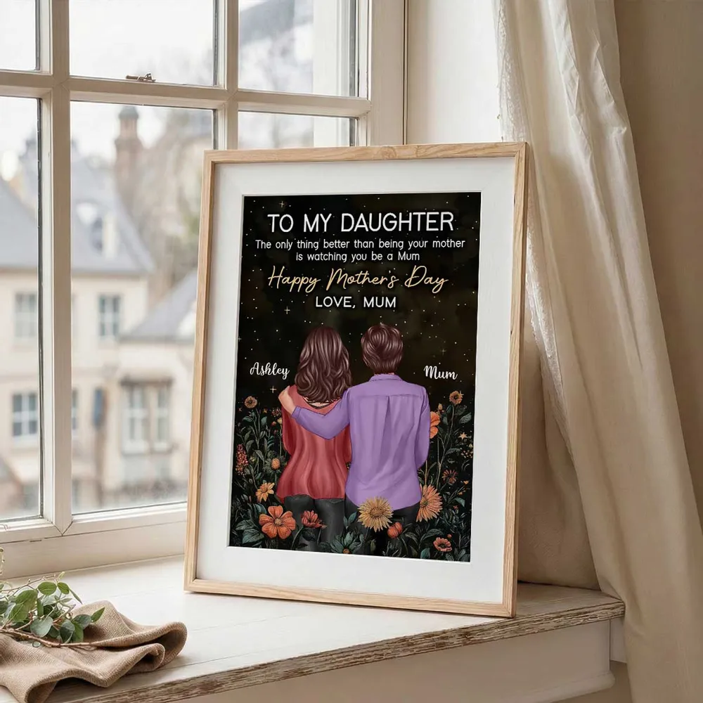 Personalized Mother Daughter Canvas Print - Heartfelt Gift for Mother's Day Poster or Canvas MagicInPrints