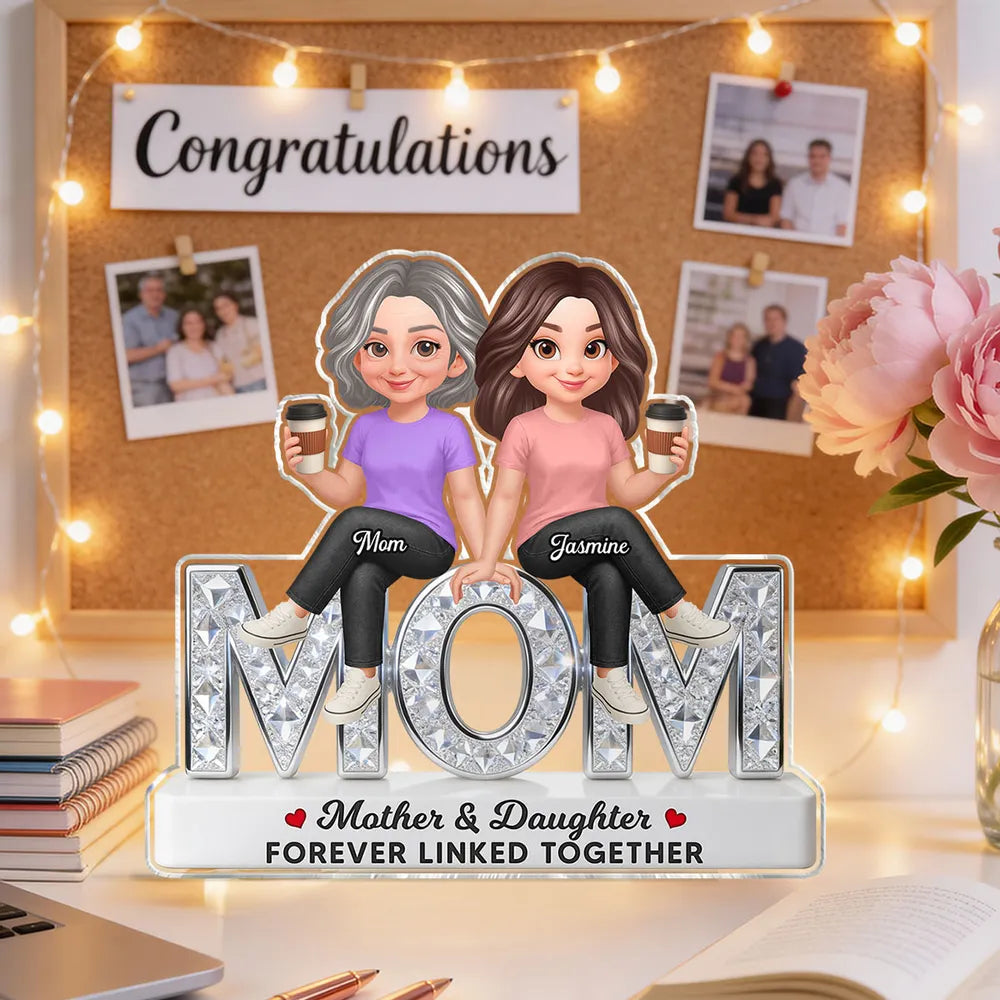 Personalized Mother Daughter Acrylic Plaque - Sentimental Gift for Mom Plaque MagicInPrints