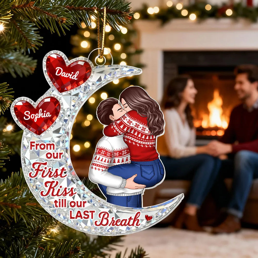 Personalized Couples Christmas Ornament - Romantic Gift for Holidays Ornament MagicInPrints