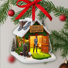 Load image into Gallery viewer, Celebrate Christmas in Your Golf Cabin - Personalized Golf Ornament Ornament MagicInPrints
