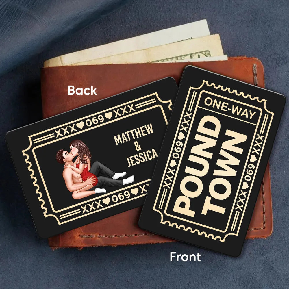 Custom Engraved Metal Wallet Card for Couples - Romantic Gift Wallet Card MagicInPrints