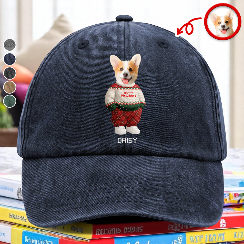 Custom Pet Photo Embroidered Hat for Dog Lovers - Perfect Christmas Gift Hat MagicInPrints