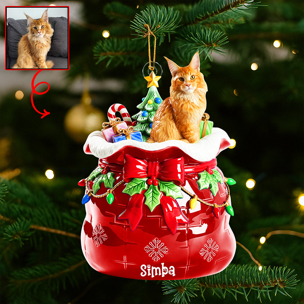 Celebrate Your Pet: Customizable Festive Keepsake Christmas Ornament - Perfect Gift for Pet Lovers! Ornament MagicInPrints