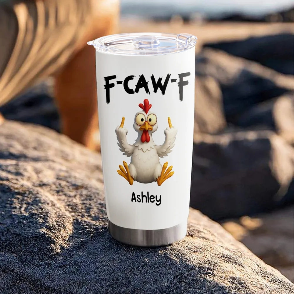 Personalized Insulated Tumbler for Adults - Funny Chicken Design Cup MagicInPrints