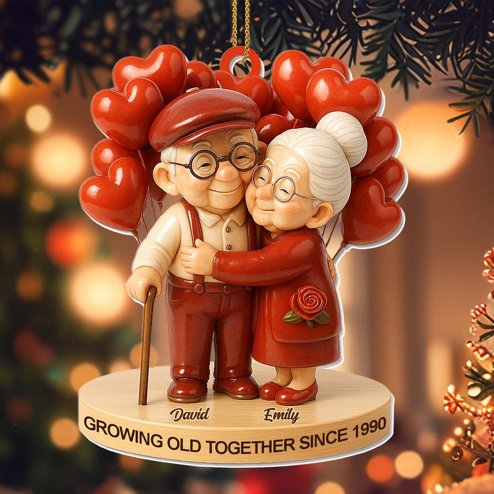 Personalized Couples Ornament for Grandparents - Heartwarming Anniversary Gift Ornament MagicInPrints