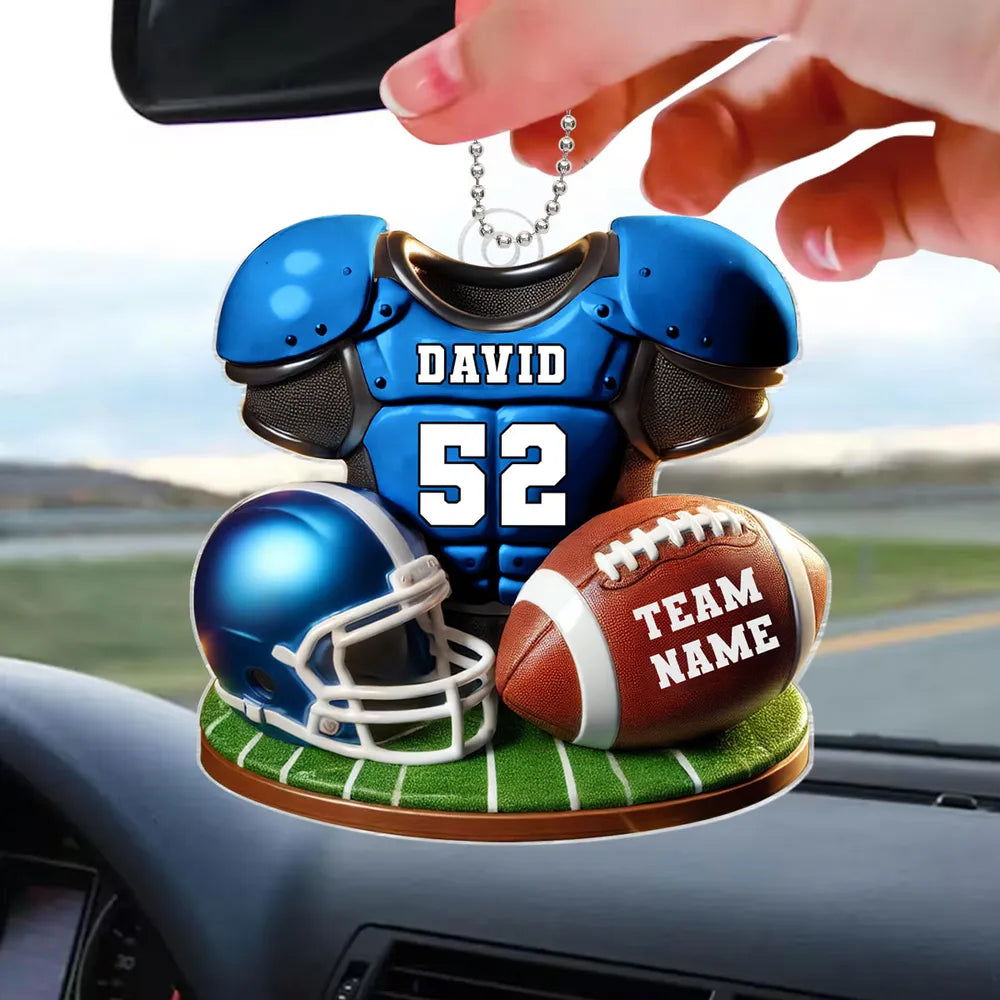 Personalized Football Ornament for Fans - Custom Jersey and Team Name Ornament MagicInPrints