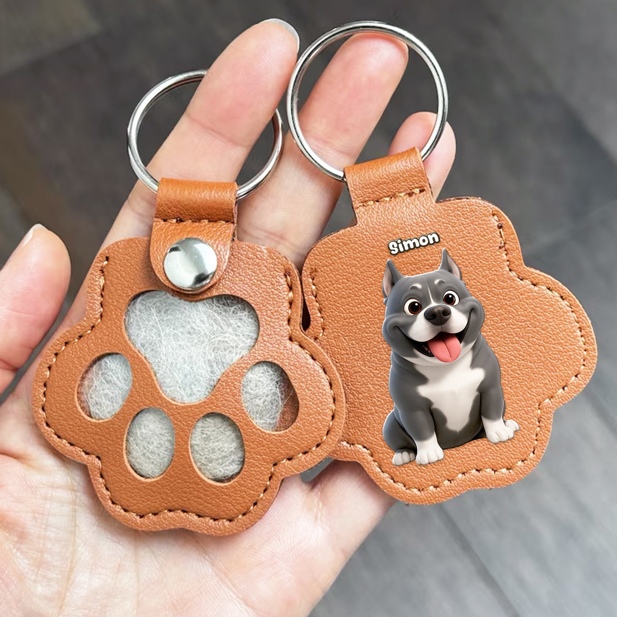 "Cherish Your Memories: Personalized Pet Fur Storage Keychain - A Heartfelt Gift for Pet Lovers" Keychains PopCulturePrints