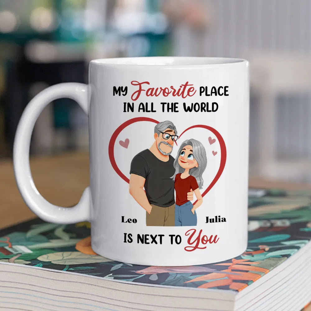 Personalized Couple Mug for Loved Ones with Heart Design - Romantic Gift Cup MagicInPrints
