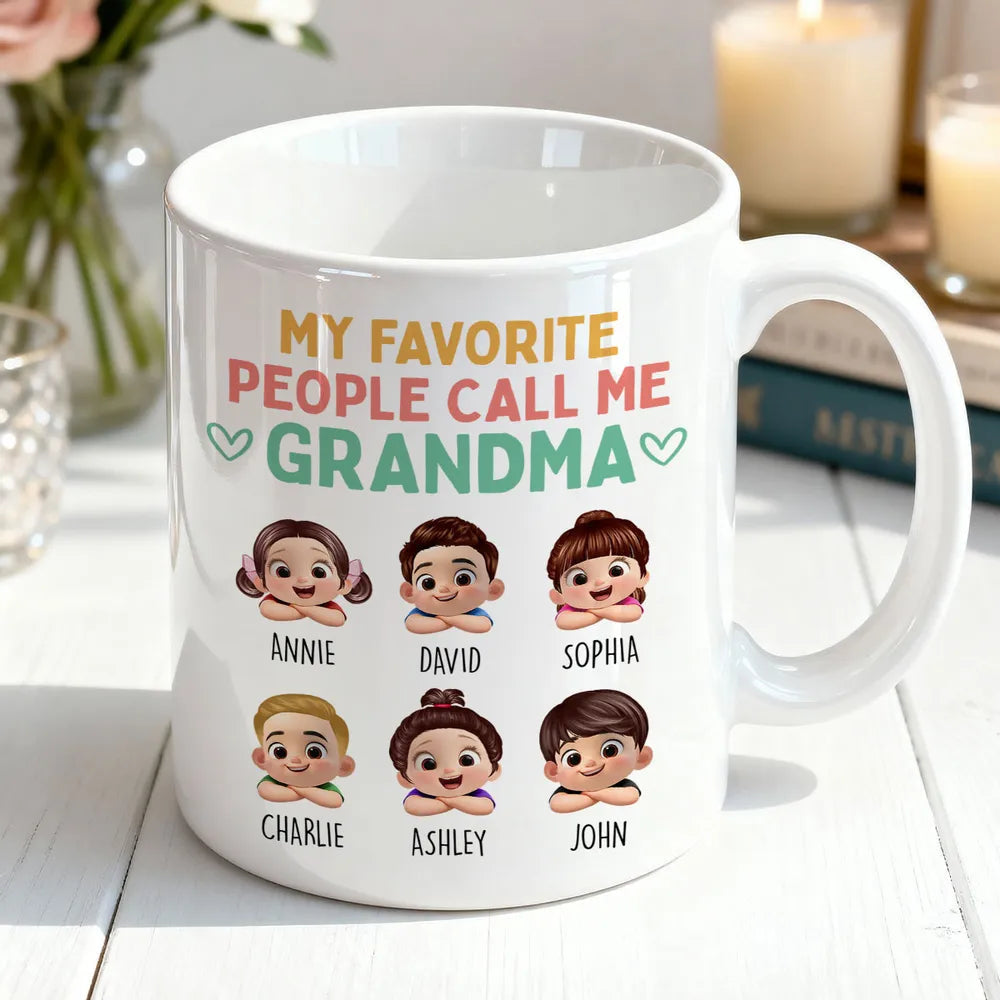 Personalized Grandma Mug for Grandchildren - Heartwarming Gift for Family Cup MagicInPrints