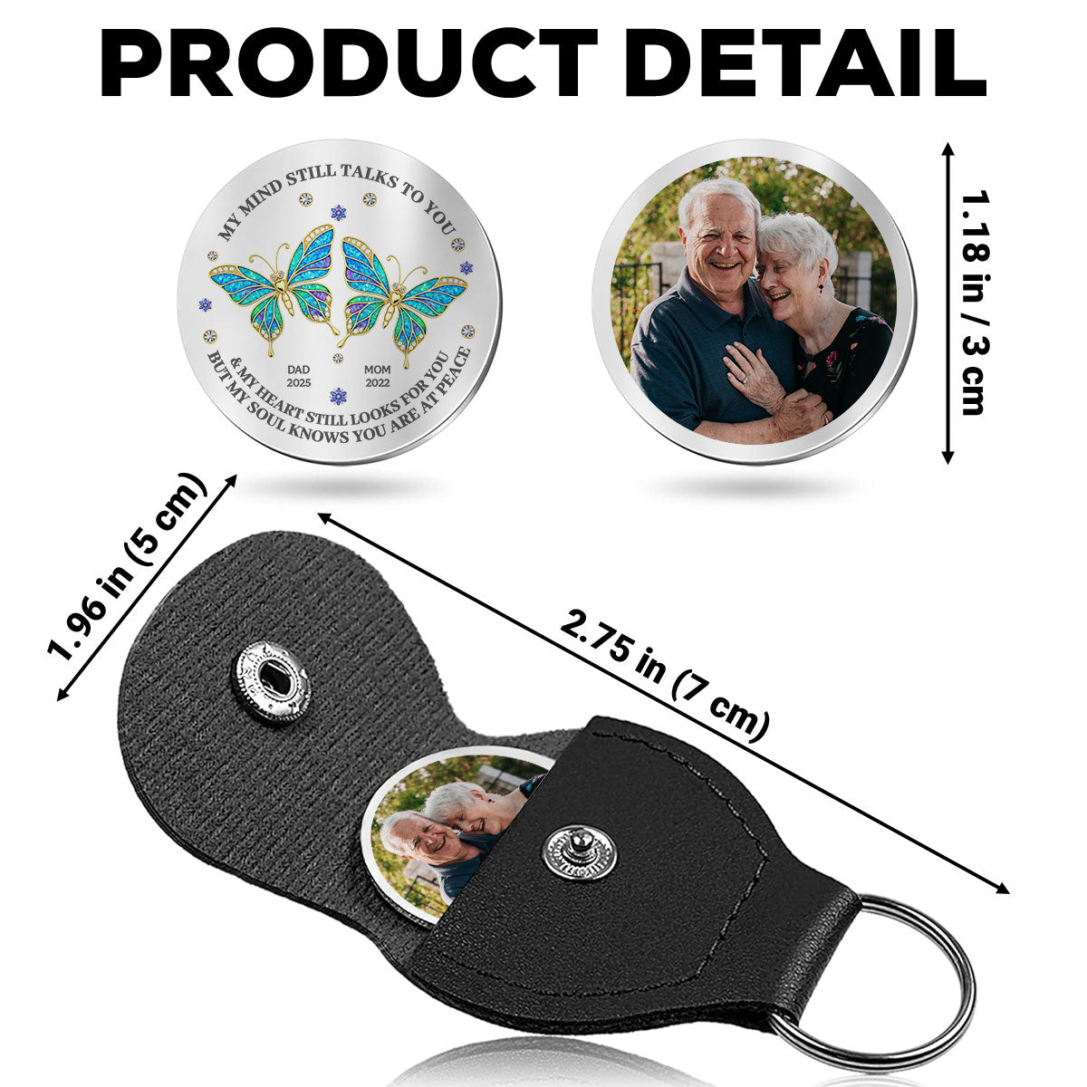 Custom Photo Memorial Keychain for Seniors - Sentimental Keepsake Keychain MagicInPrints