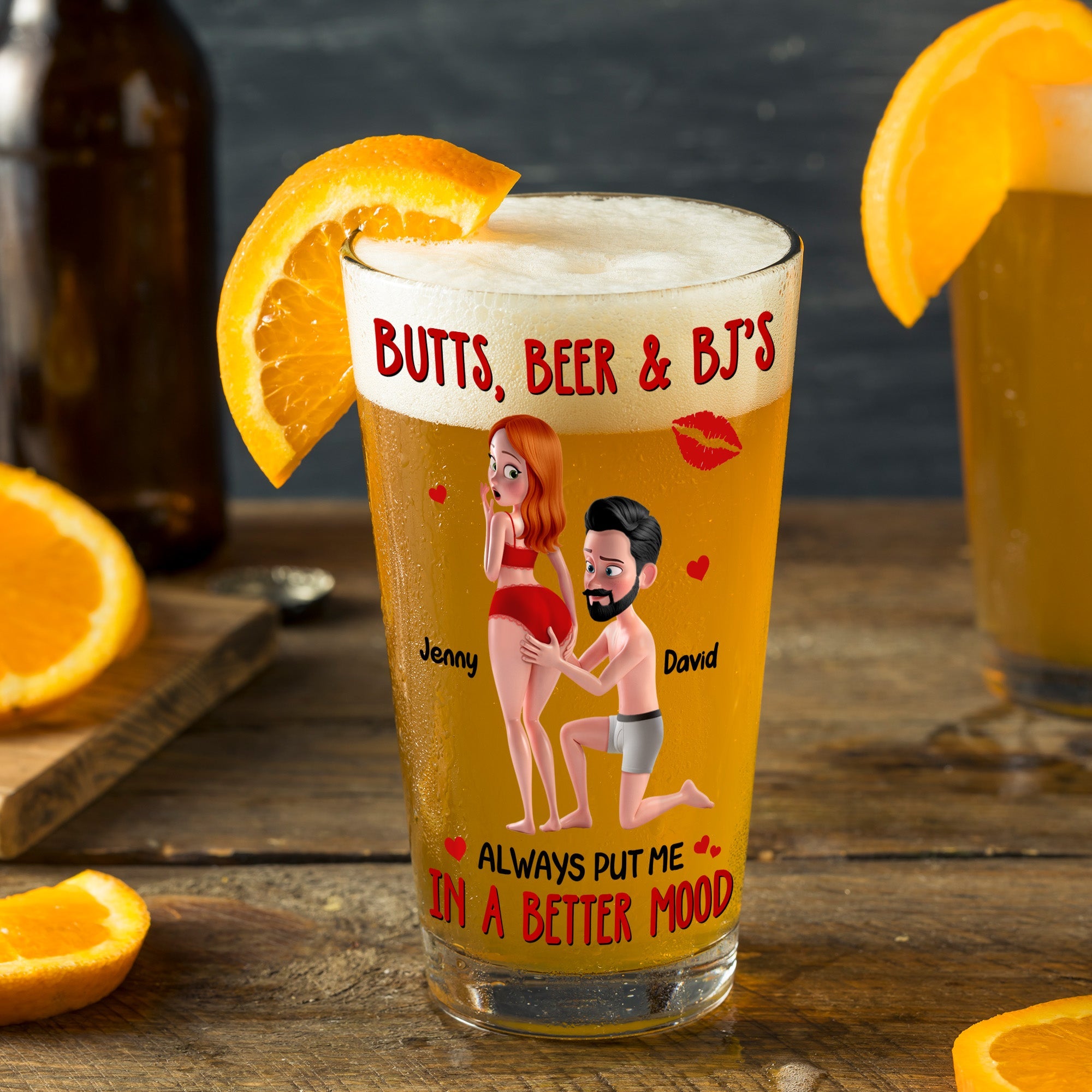 “Always Put Me In A Better Mood” - Personalized Beer Glass - Funny Gift for Couples Beer Glasses MagicInPrints