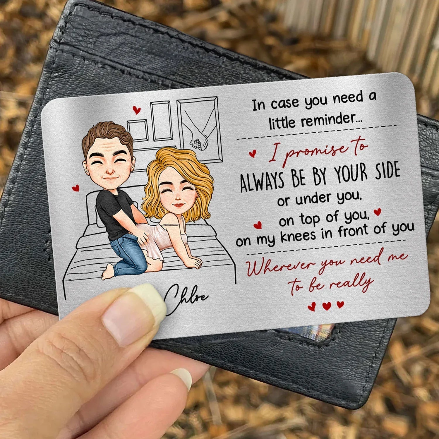 Customized Romantic Wallet Card for Couples - Sentimental Gift Wallet Card MagicInPrints