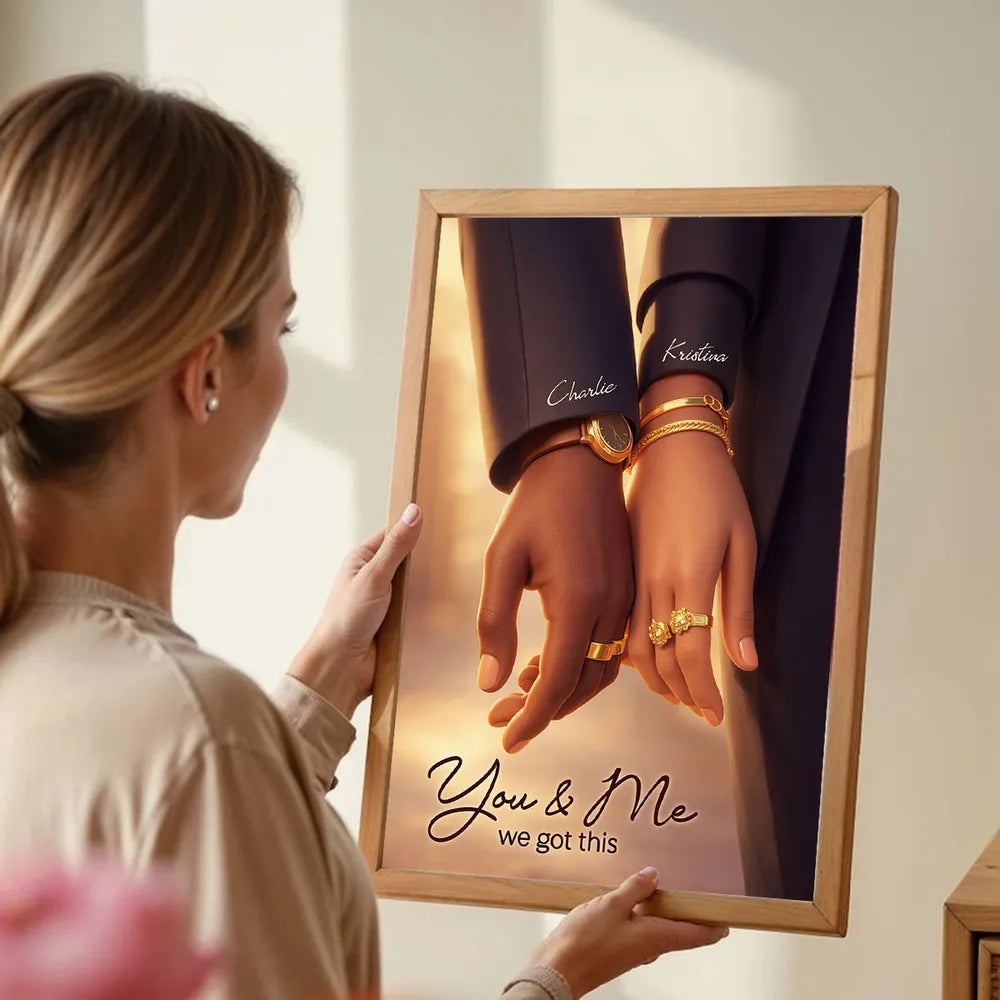 Personalized Couple's Hand-Holding Art Print for Home Decor - Romantic Gift Poster or Canvas MagicInPrints
