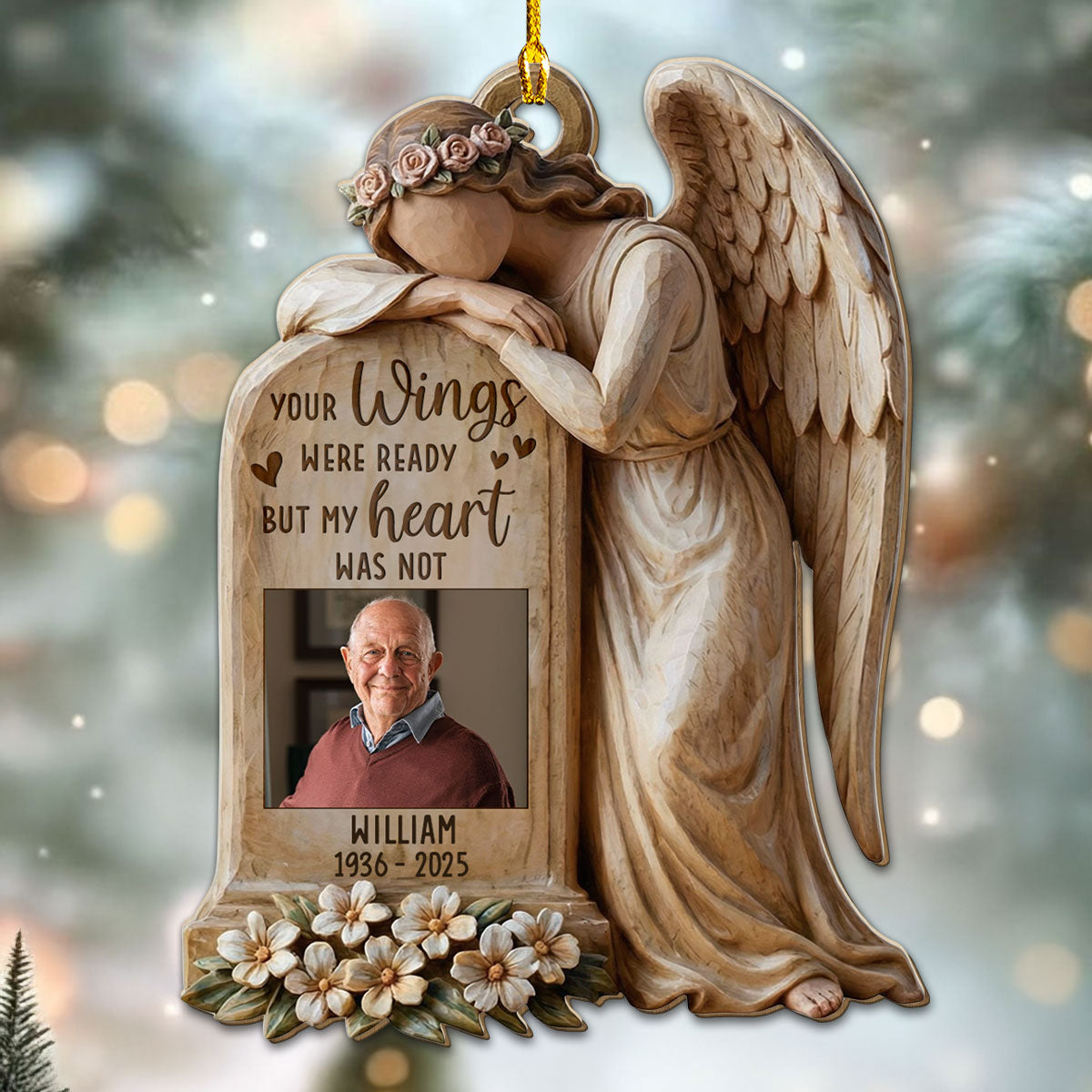 Personalized Memorial Angel Ornament for Loved Ones - Sentimental Keepsake Ornament MagicInPrints