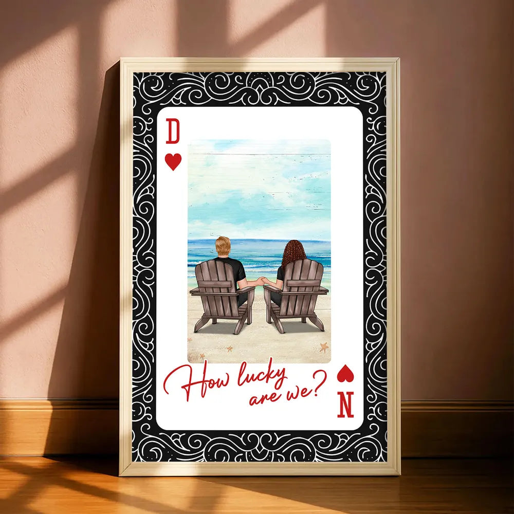 Personalized Romantic Beach Sunset Canvas for Couples - Anniversary Gift Poster or Canvas MagicInPrints