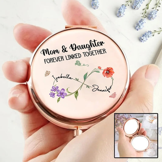 Personalized Compact Mirror for Mom & Daughter - Sentimental Gift for Mother's Day Beauty Tools MagicInPrints