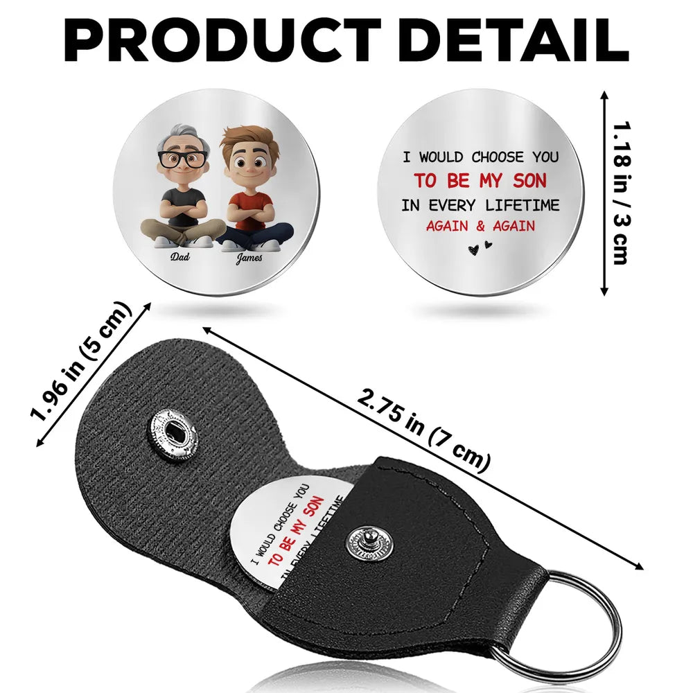 Personalized Dad and Son Keychain - Sentimental Gift for Father's Day Keychain MagicInPrints