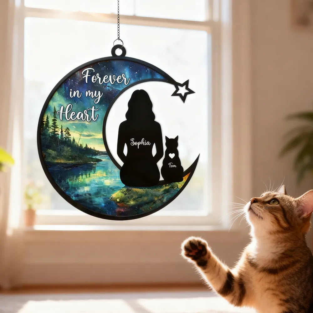 Personalized Memorial Ornament for Pet Lovers - Forever in My Heart Design Ornament MagicInPrints