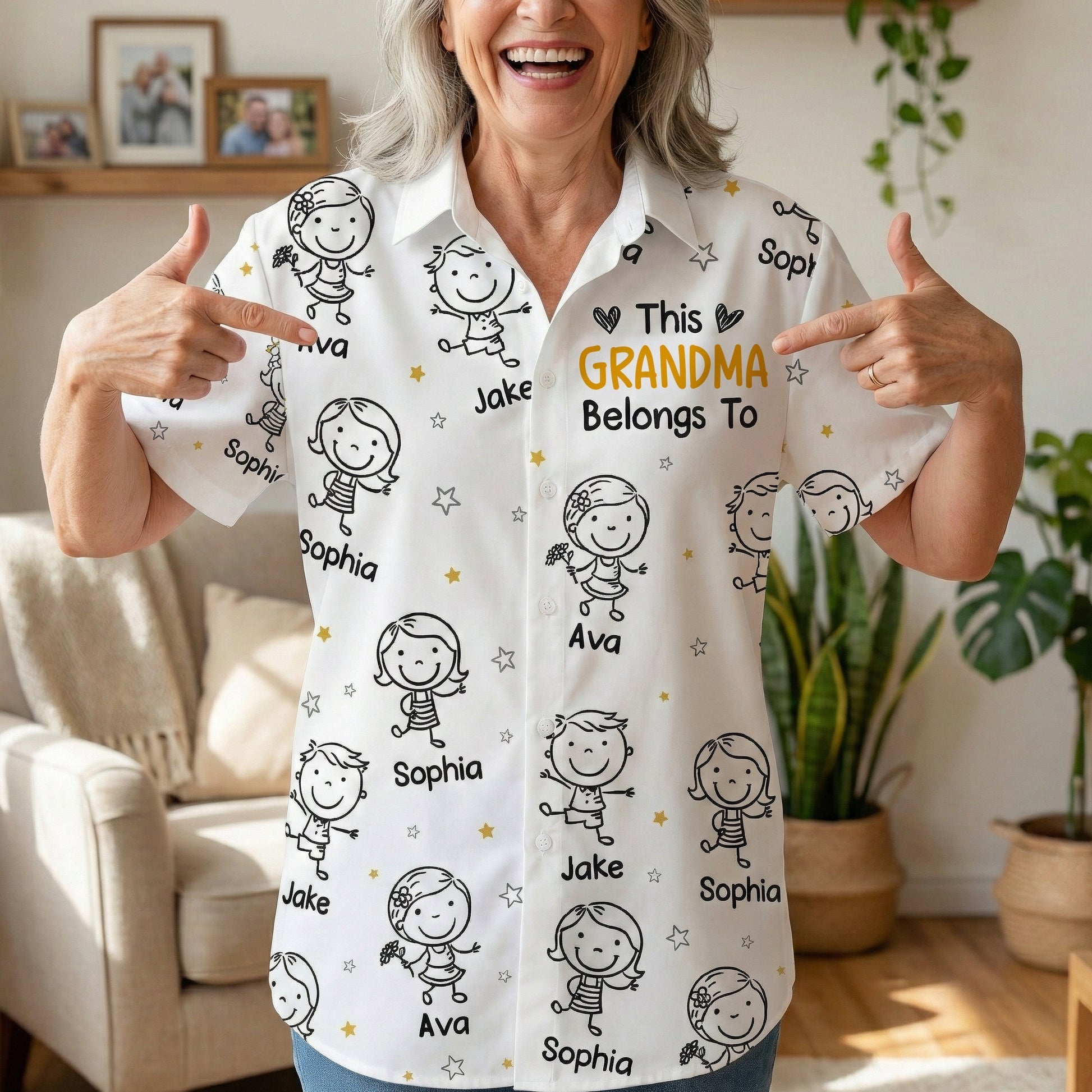 Personalized Women's Shirt for Moms - Custom Names and Cute Design Cloth MagicInPrints