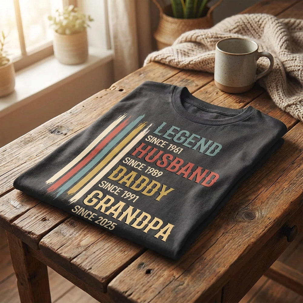 Personalized Family Timeline T-Shirt for Men - Father's Day Gift Cloth MagicInPrints