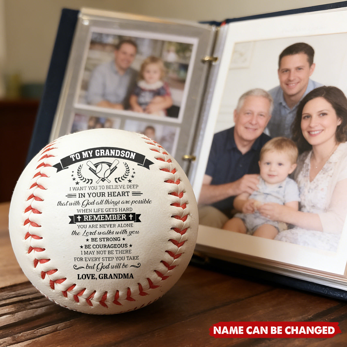 Personalized Baseball Gift for Grandson - Sentimental Keepsake from Grandma or Grandpa Sports MagicInPrints
