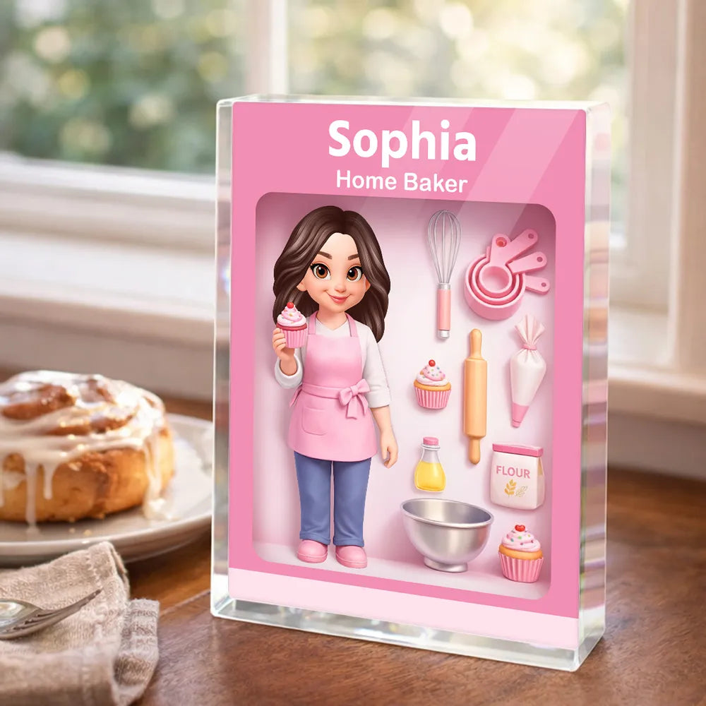 Personalized Acrylic Block for Home Bakers - Custom Gift for Kitchen Decor Plaque MagicInPrints