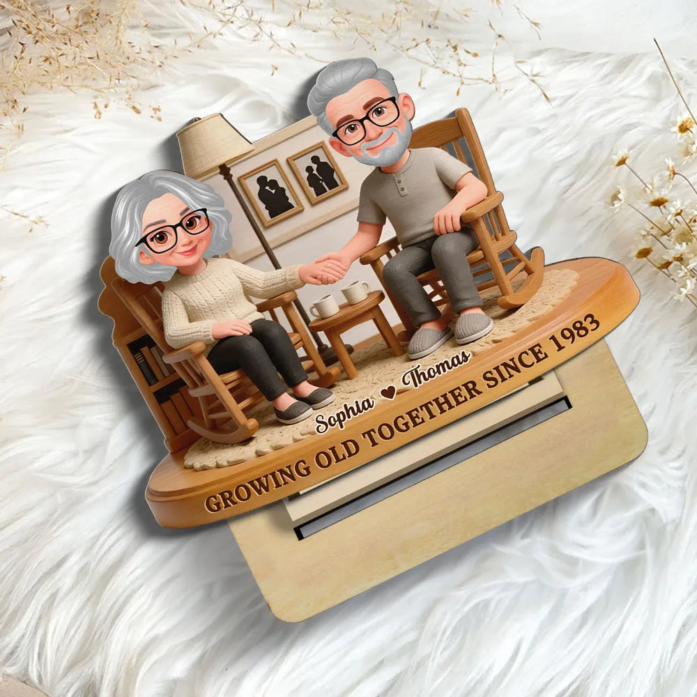 Personalized Elderly Couple Figurine for Anniversary - Sentimental Keepsake Plaque MagicInPrints