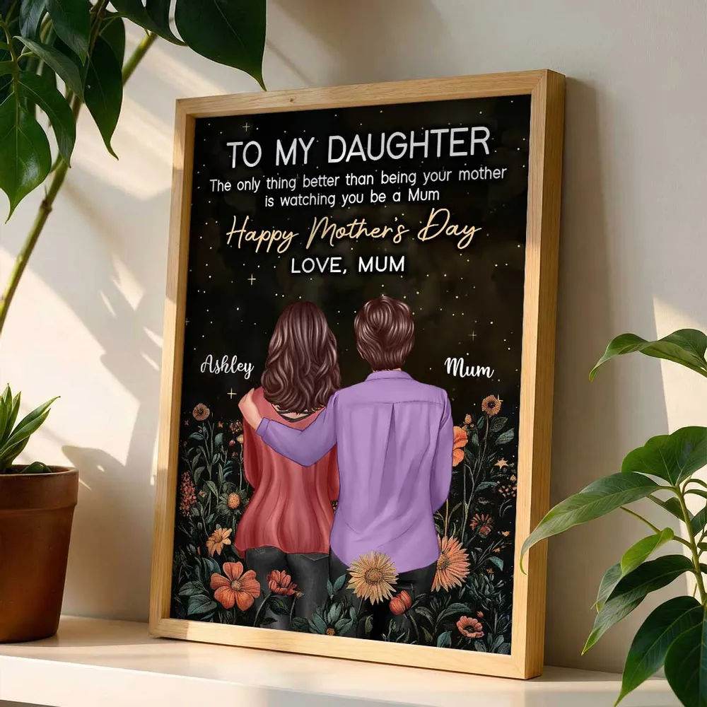Personalized Mother Daughter Canvas Print - Heartfelt Gift for Mother's Day Poster or Canvas MagicInPrints