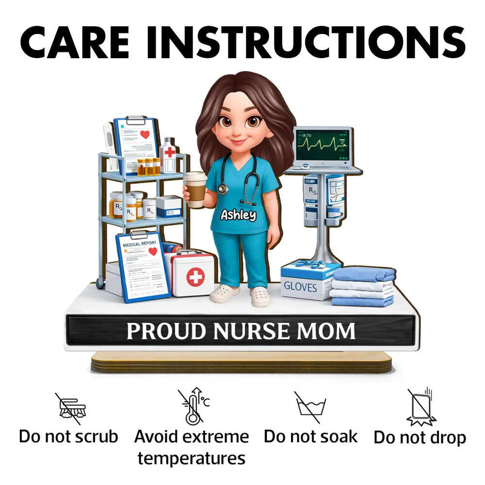 Personalized Nurse Figurine for Proud Nurse Moms - Custom Gift for Healthcare Heroes Plaque MagicInPrints