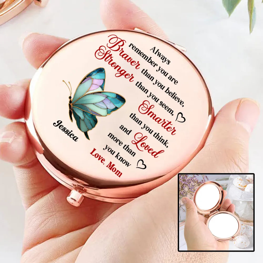 Personalized Compact Mirror for Daughter - Sentimental Gift from Mom Beauty Tools MagicInPrints