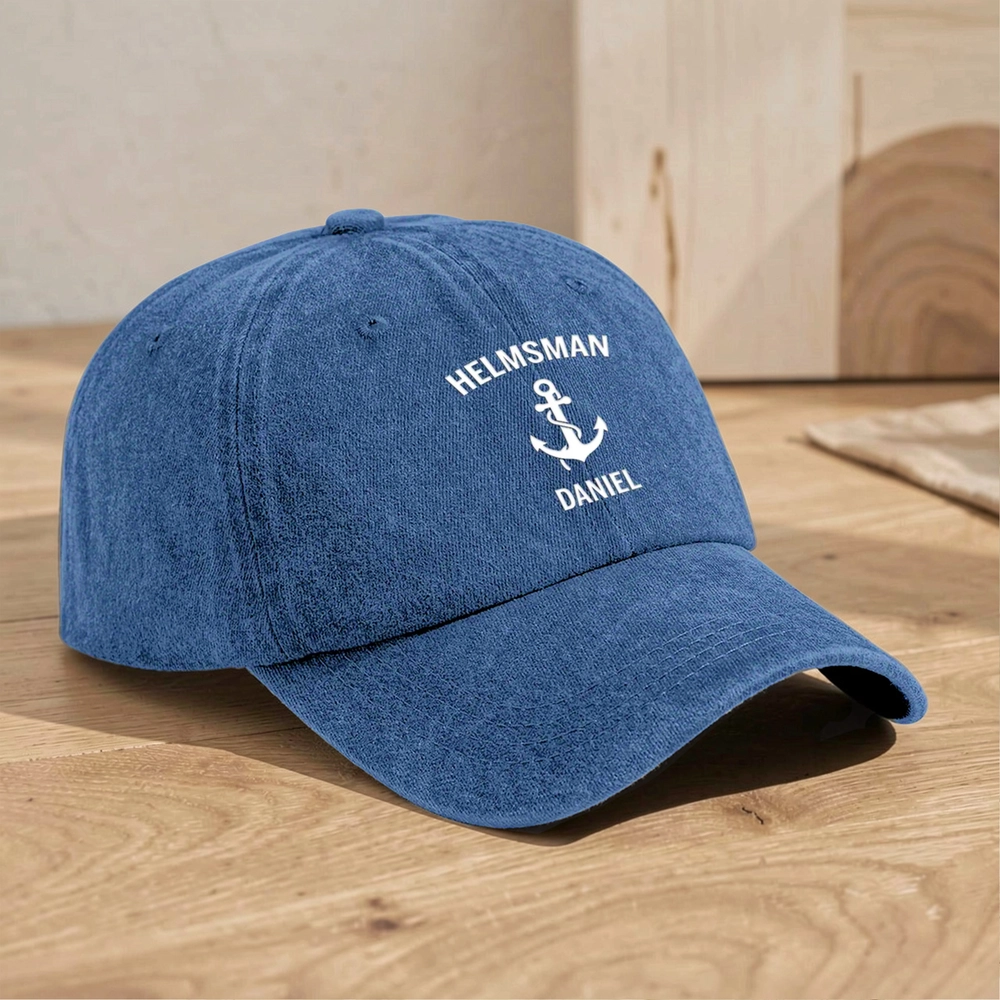 Personalized Nautical Cap for Men with Anchor Design - Custom Gift for Sailors Hat MagicInPrints