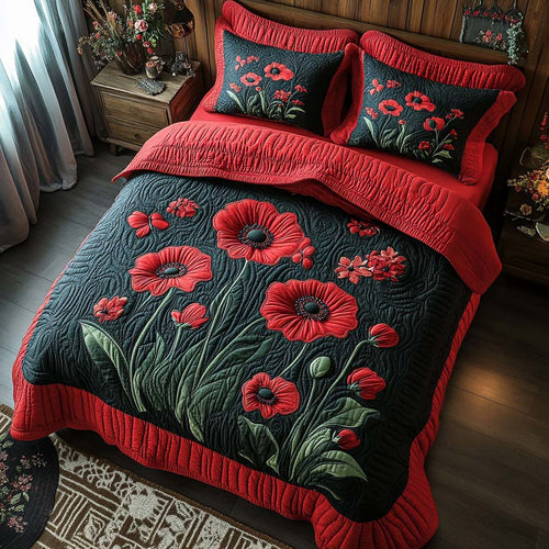 Whispers of Love – Custom 3-Piece Quilted Bedding Set – Gift for Homeowners Quilted Bedding Set V2 MagicInPrints