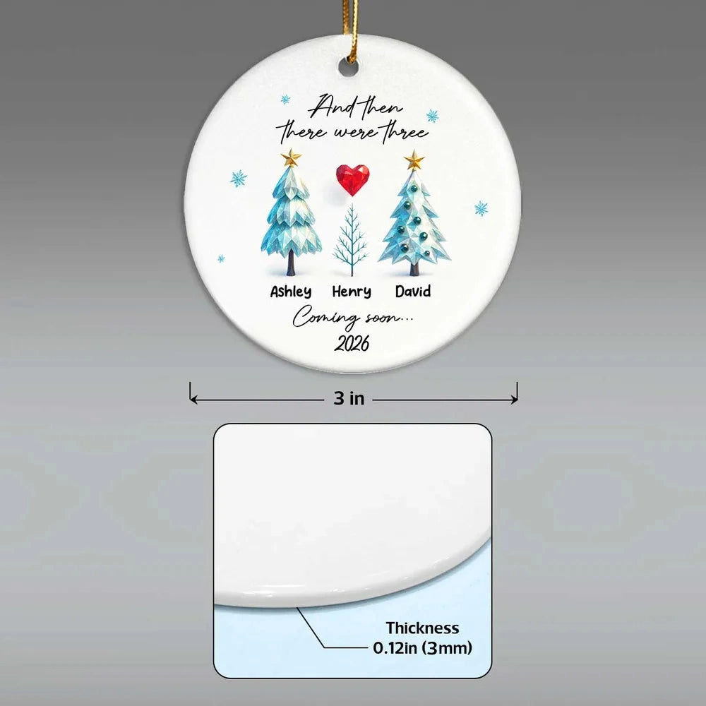 Personalized Family Christmas Ornament - New Baby Announcement 2026 Ornament MagicInPrints