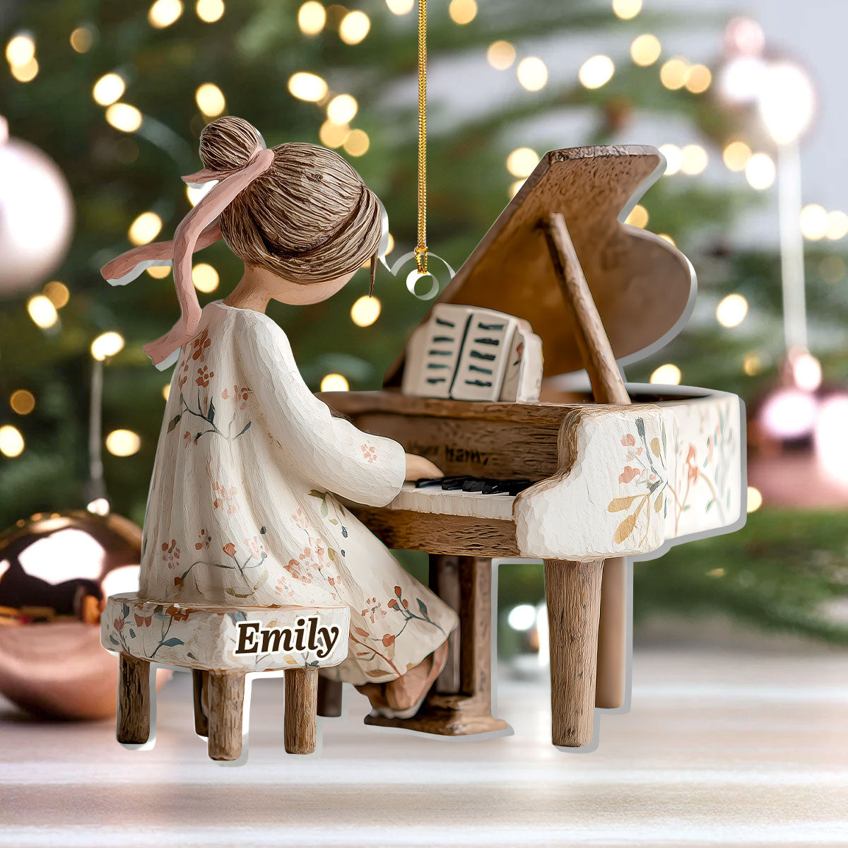 Personalized Piano Player Ornament for Kids - Christmas Decoration Ornament MagicInPrints