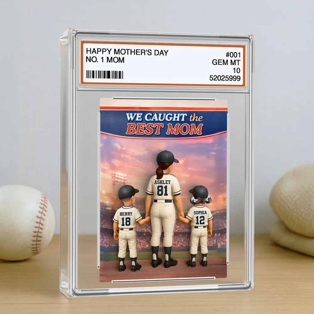 Personalized Baseball Mom Plaque for Mother's Day - Custom Family Gift Plaque MagicInPrints