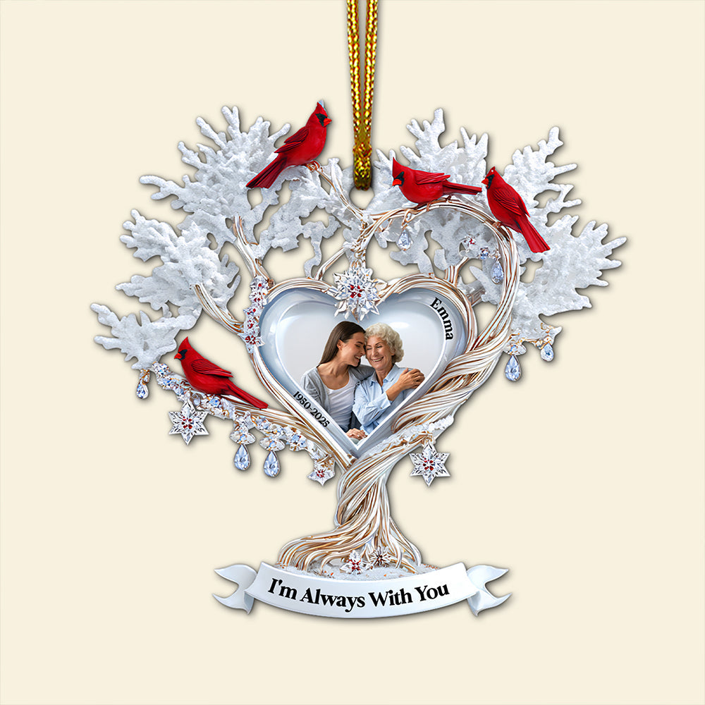 In Memory - Cardinal Memory Custom Photo Ornament - Personalized Memorial Gift for Loved Ones Ornament MagicInPrints