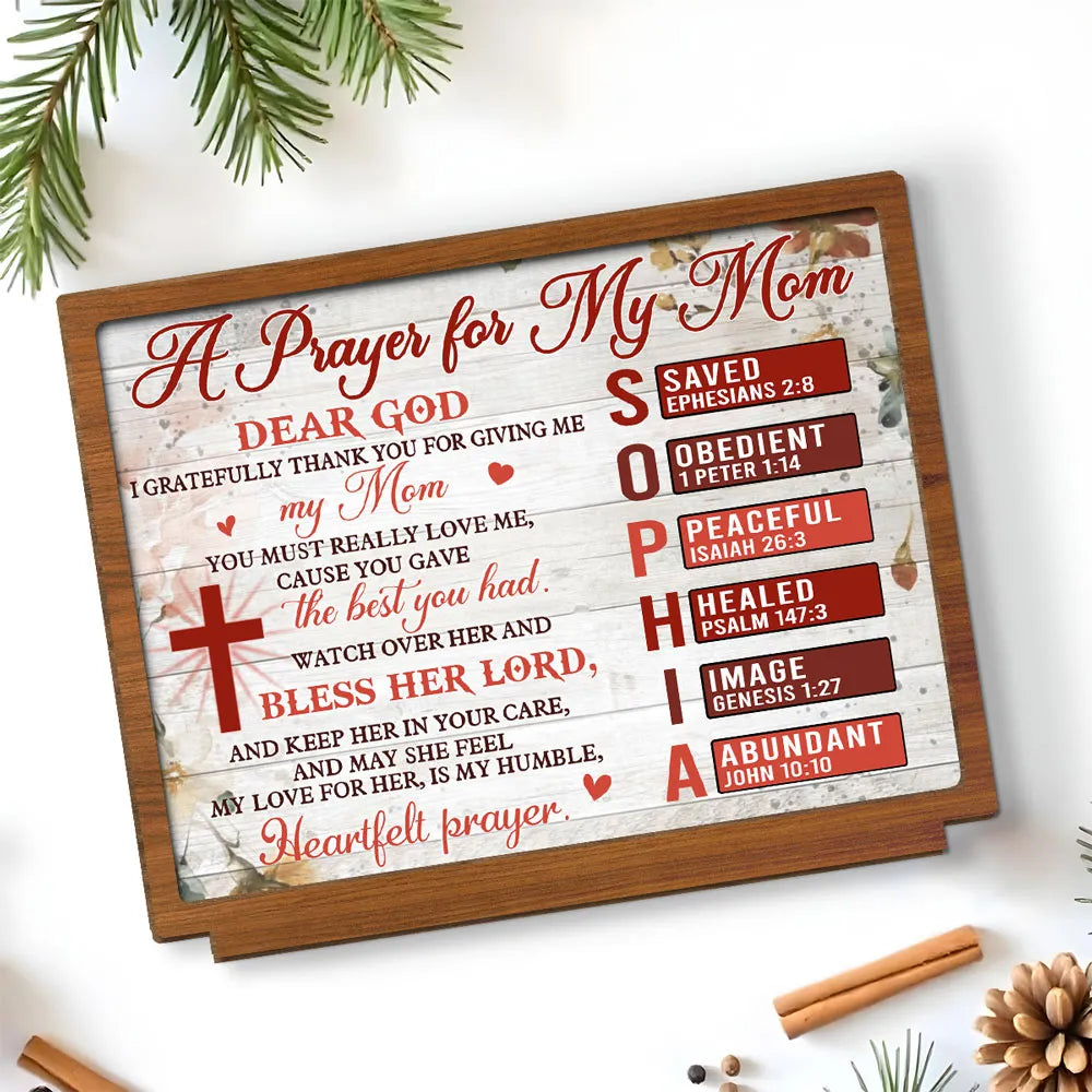 Personalized Prayer Plaque for Mom - Heartfelt Christian Gift for Mother's Day Plaque MagicInPrints