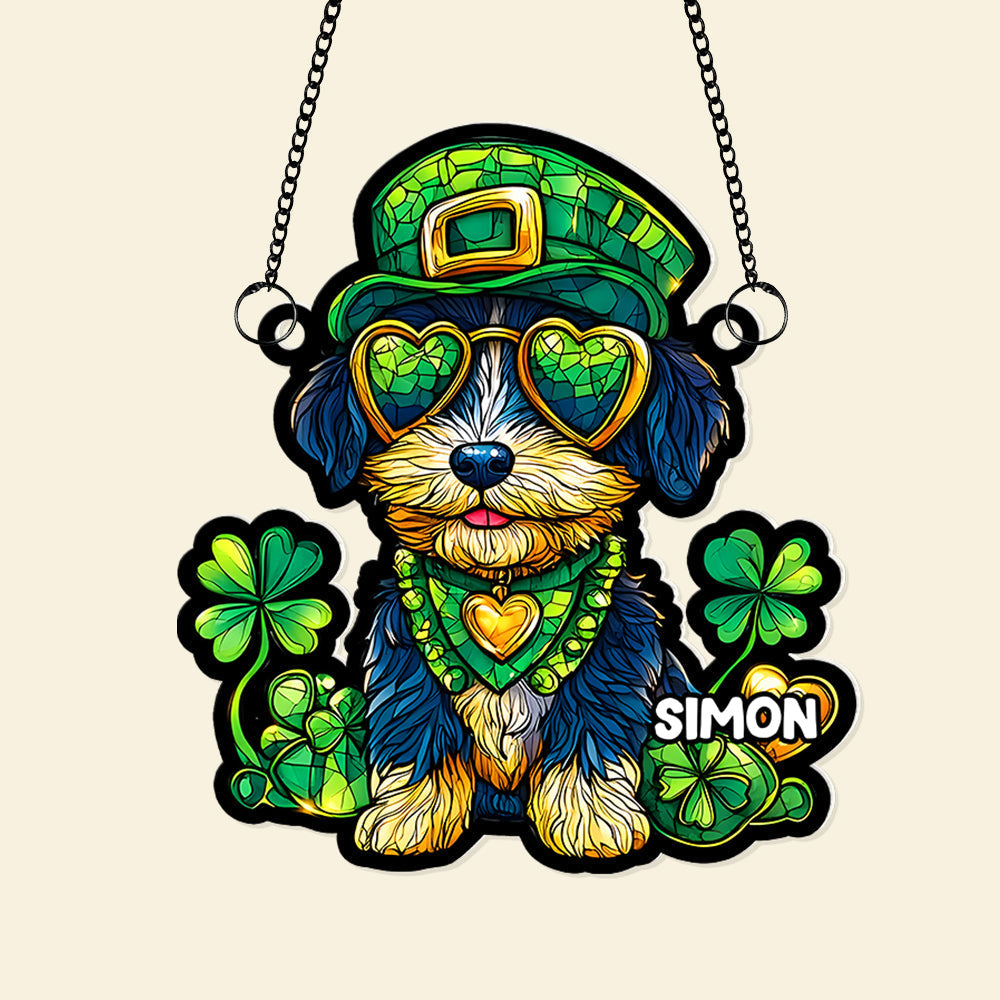 Personalized Corgi Acrylic Suncatcher for Dog Lovers - Patrick's Day Gift Ornament PopCulturePrints