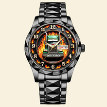 Load image into Gallery viewer, Trucker&#39;s Pride - Personalized Men&#39;s Watch for Truckers Men&#39;s Watch MagicInPrints
